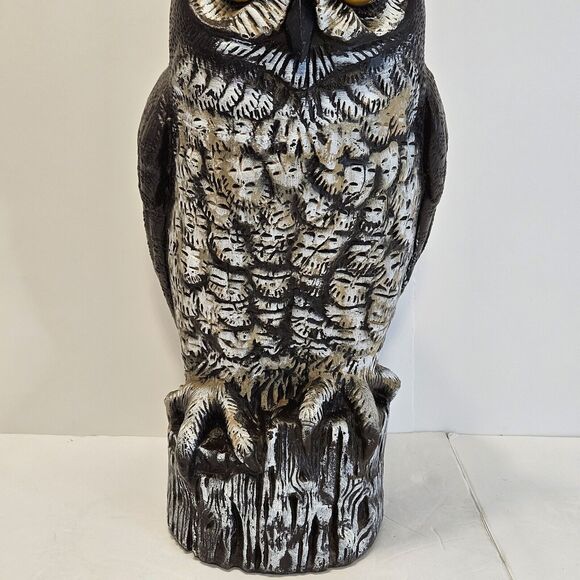 Vtg Owl Decoy Scarecrow Blow Mold Dalen Outdoor Garden Decor 16in USA Made 1990 - Picture 4 of 12